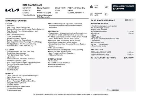 Used 2018 Kia Optima S FWD image 4