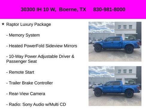 Used 2012 Ford F150 Raptor w/ Raptor Luxury Pkg image 17