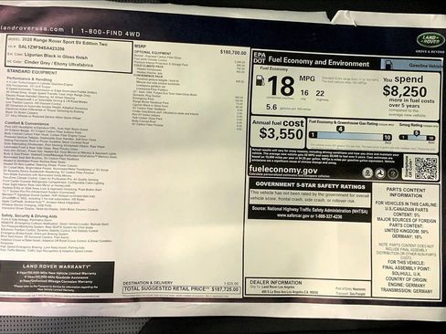 New 2025 Land Rover Range Rover Sport SV Edition Two image 12