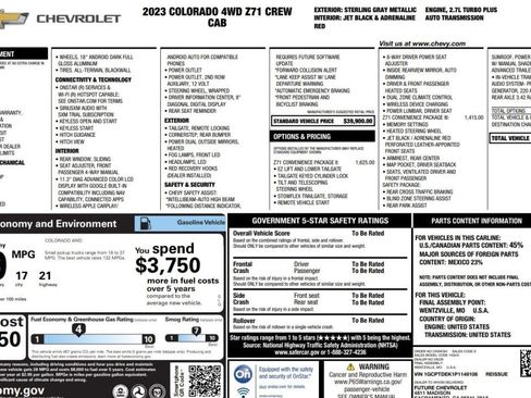 Used 2023 Chevrolet Colorado Z71 w/ Z71 Convenience Package 2 image 14