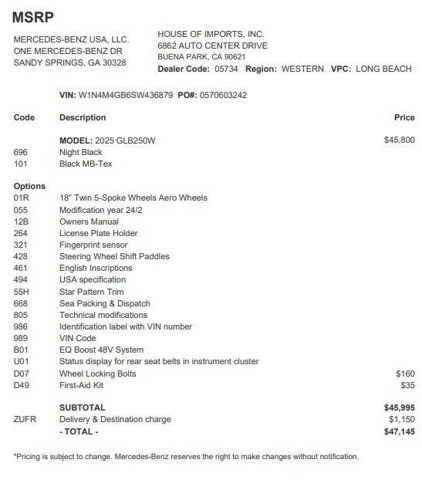 Used 2025 Mercedes-Benz GLB 250 image 4
