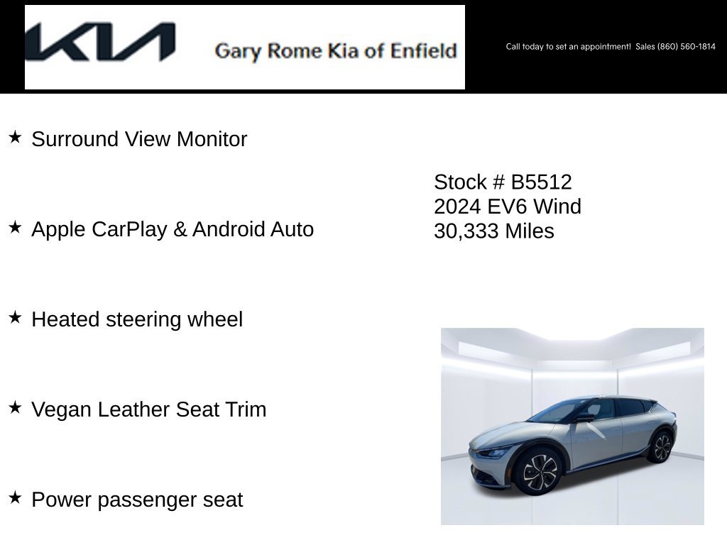 Certified 2024 Kia EV6 Wind w/ Wind Technology Package AWD/4WD image 30
