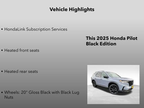 New 2025 Honda Pilot Black Edition image 10