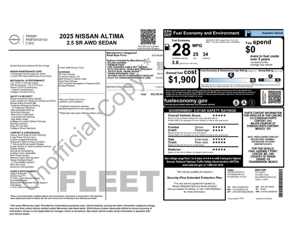 Used 2025 Nissan Altima 2.5 SR AWD/4WD image 43