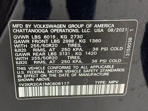 Used 2021 Volkswagen Atlas SE image 22