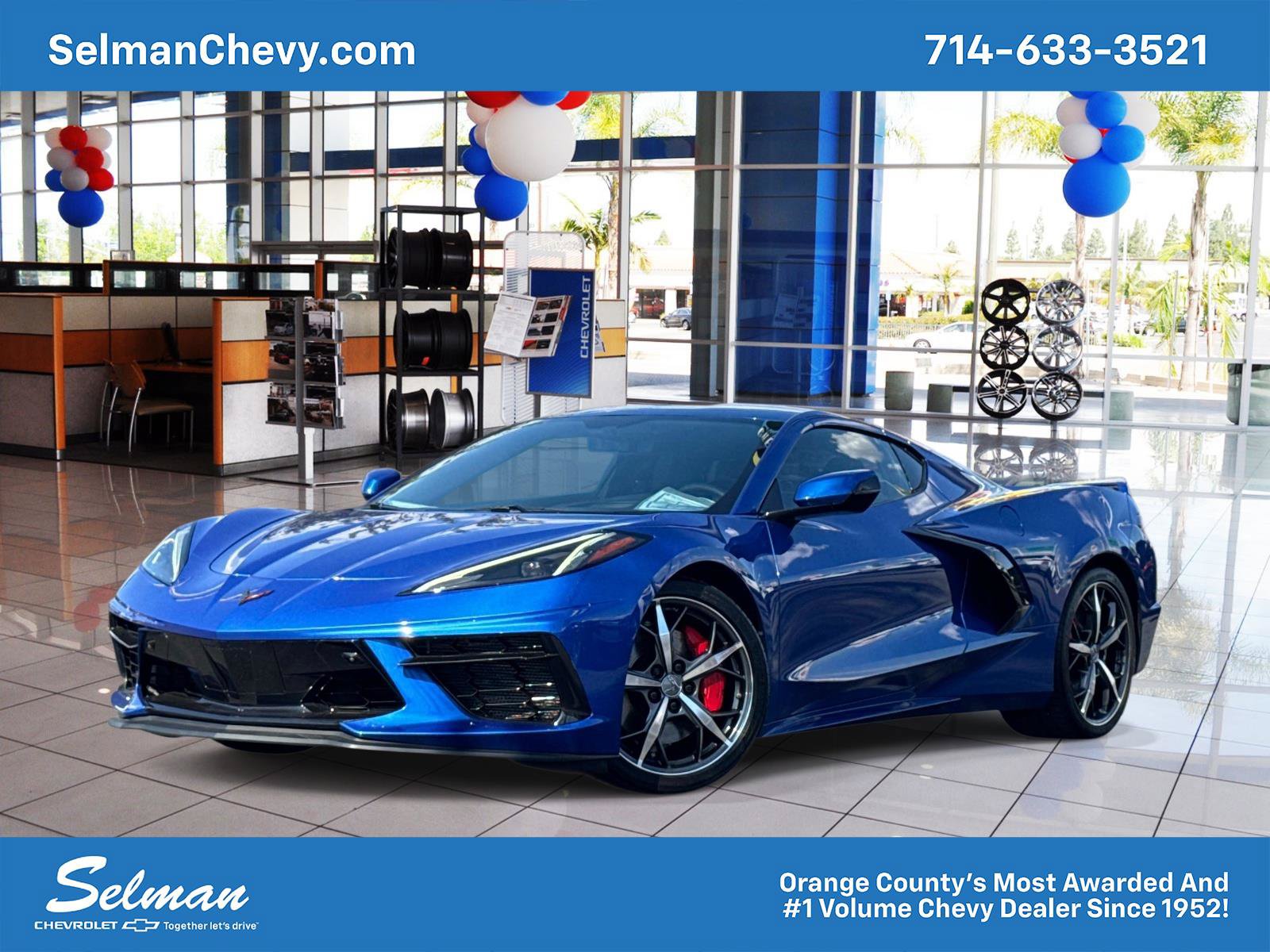 Used 2022 Chevrolet Corvette Stingray Preferred Cpe w/ Z51 Performance Package RWD image 1