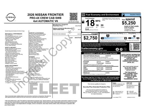 Certified 2026 Nissan Frontier PRO-4X AWD/4WD image 31