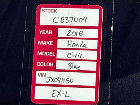 Certified 2018 Honda Civic EX-L image 26