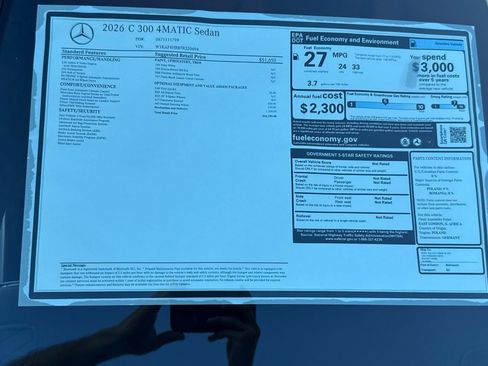 New 2026 Mercedes-Benz C 300 4MATIC Sedan image 28