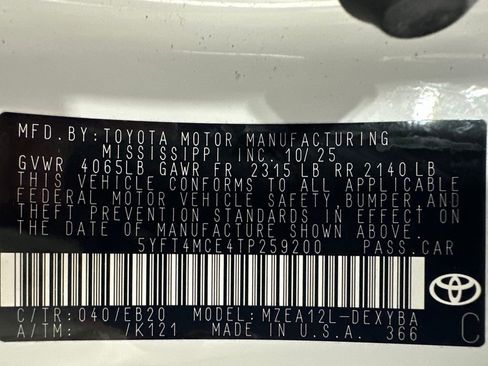 Used 2026 Toyota Corolla XSE FWD image 11
