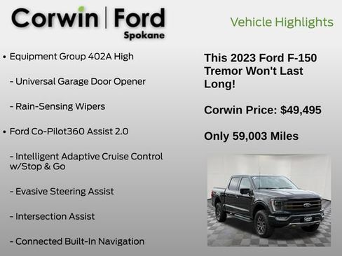 Certified 2023 Ford F150 Tremor w/ Equipment Group 402A High AWD/4WD image 19