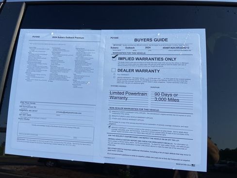 Used 2024 Subaru Outback Premium AWD/4WD image 7