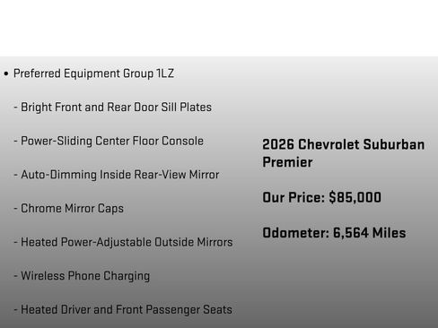 Used 2026 Chevrolet Suburban Premier w/ Sun And Tow Package AWD/4WD image 12