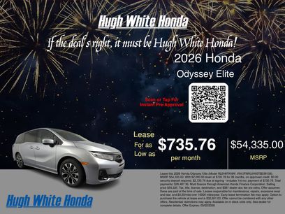 New 2026 Honda Odyssey Elite