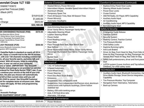 Used 2014 Chevrolet Cruze LT FWD image 11