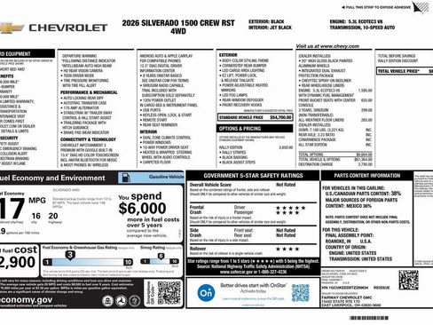 New 2026 Chevrolet Silverado 1500 RST w/ Rally Edition AWD/4WD image 4