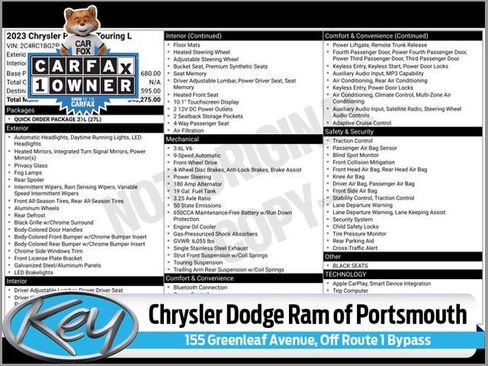 Used 2023 Chrysler Pacifica Touring-L image 1