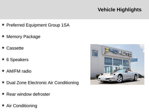 Used 1999 Chevrolet Corvette Convertible w/ Memory Pkg image 2