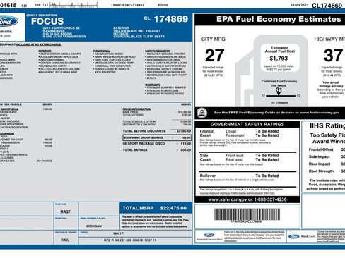 Used 2012 Ford Focus SE FWD image 2