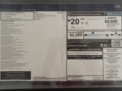 Used 2022 Land Rover Range Rover Westminster Edition image 24