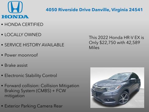 Certified 2022 Honda HR-V EX image 7
