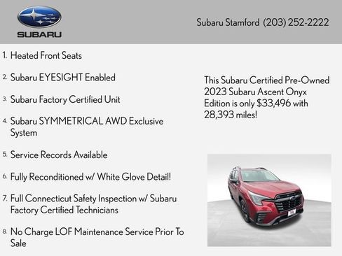 Used 2023 Subaru Ascent Onyx Edition AWD/4WD image 2