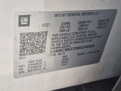 Used 2021 Chevrolet Tahoe LT w/ LT Signature Package RWD image 22