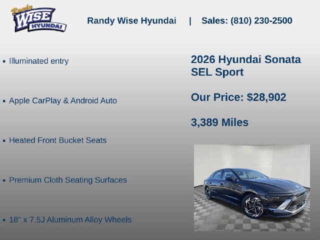 New 2026 Hyundai Sonata SEL AWD/4WD image 15