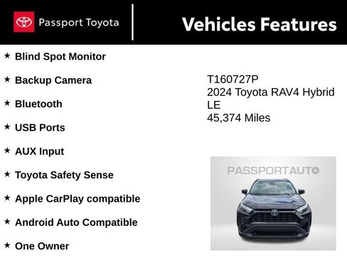 Used 2024 Toyota RAV4 LE AWD/4WD image 10