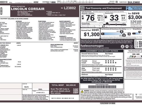 New 2025 Lincoln Corsair Grand Touring w/ Equipment Group 301A AWD/4WD image 21