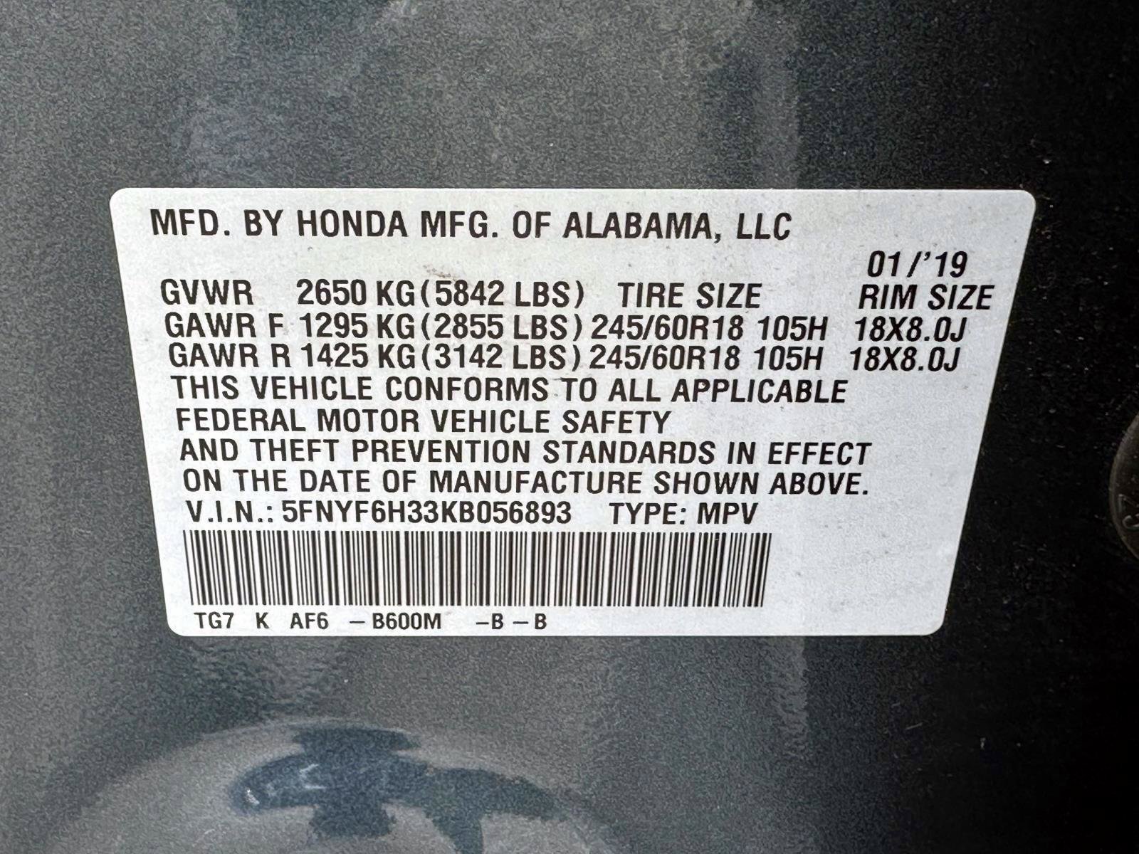 Used 2019 Honda Pilot EX image 35