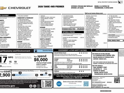 New 2026 Chevrolet Tahoe Premier