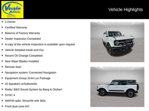 Used 2023 Ford Bronco Outer Banks AWD/4WD image 2