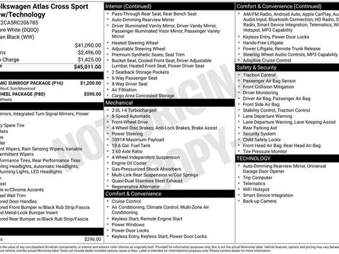 Used 2024 Volkswagen Atlas Cross Sport SE w/ Panoramic Sunroof Package FWD image 39