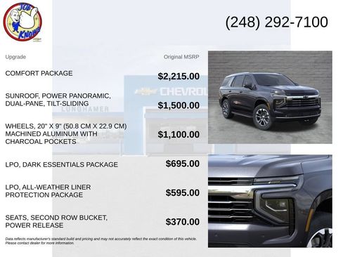 New 2026 Chevrolet Tahoe LT w/ Comfort Package AWD/4WD image 5