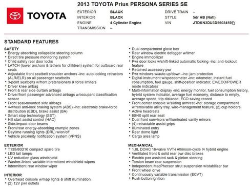Used 2013 Toyota Prius Persona Series FWD image 16
