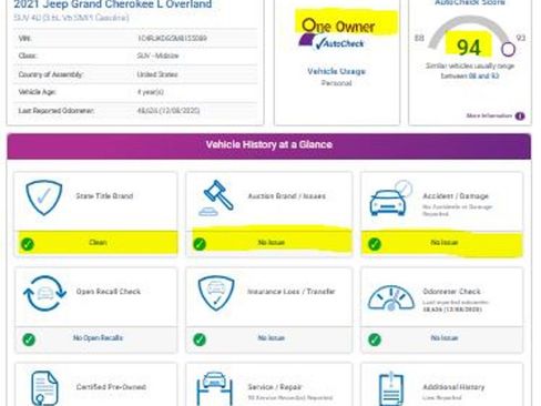 Used 2021 Jeep Grand Cherokee L Overland w/ Luxury Tech Group IV image 19