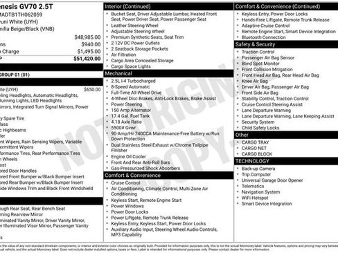 Certified 2026 Genesis GV70 2.5T AWD/4WD image 2