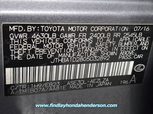 Used 2016 Lexus IS 200t w/ F Sport Package RWD image 14