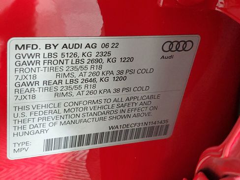 Certified 2022 Audi Q3 2.0T Premium w/ Convenience Package image 55