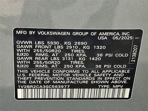 New 2025 Volkswagen Atlas SEL image 24