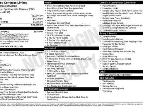 Certified 2025 Jeep Compass Limited w/ Elite Group AWD/4WD image 36