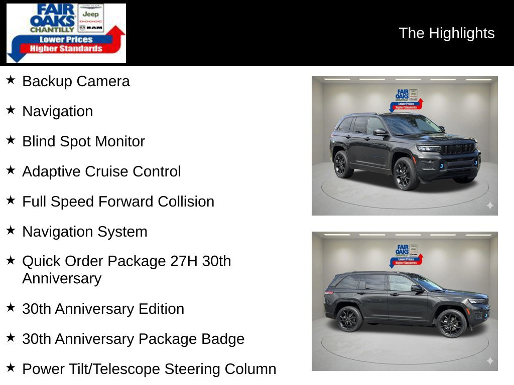 Used 2023 Jeep Grand Cherokee 30th Anniversary AWD/4WD image 2