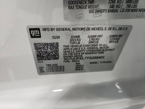 New 2026 GMC Sierra 1500 AT4X w/ LPO, Black Badging Package image 11