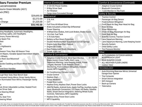 Certified 2023 Subaru Forester Premium AWD/4WD image 34