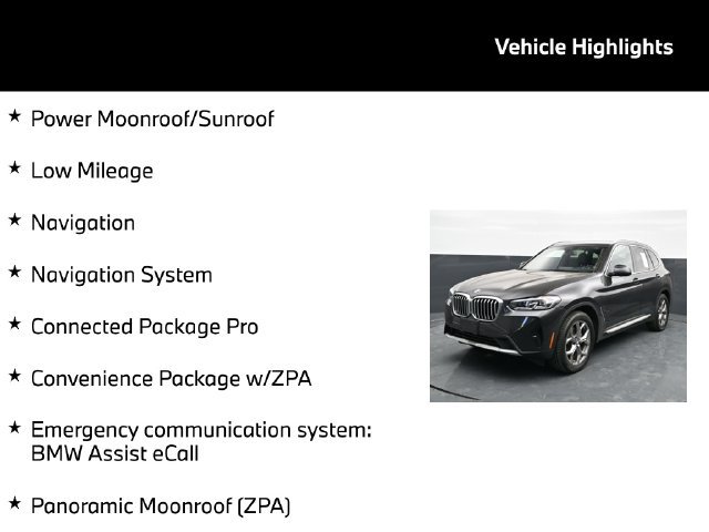 Certified 2023 BMW X3 xDrive30i w/ Convenience Package w/ZPA AWD/4WD image 5
