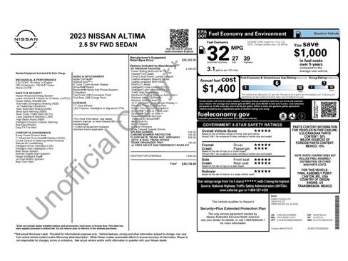 Used 2023 Nissan Altima 2.5 SV w/ SV Premium Package image 14