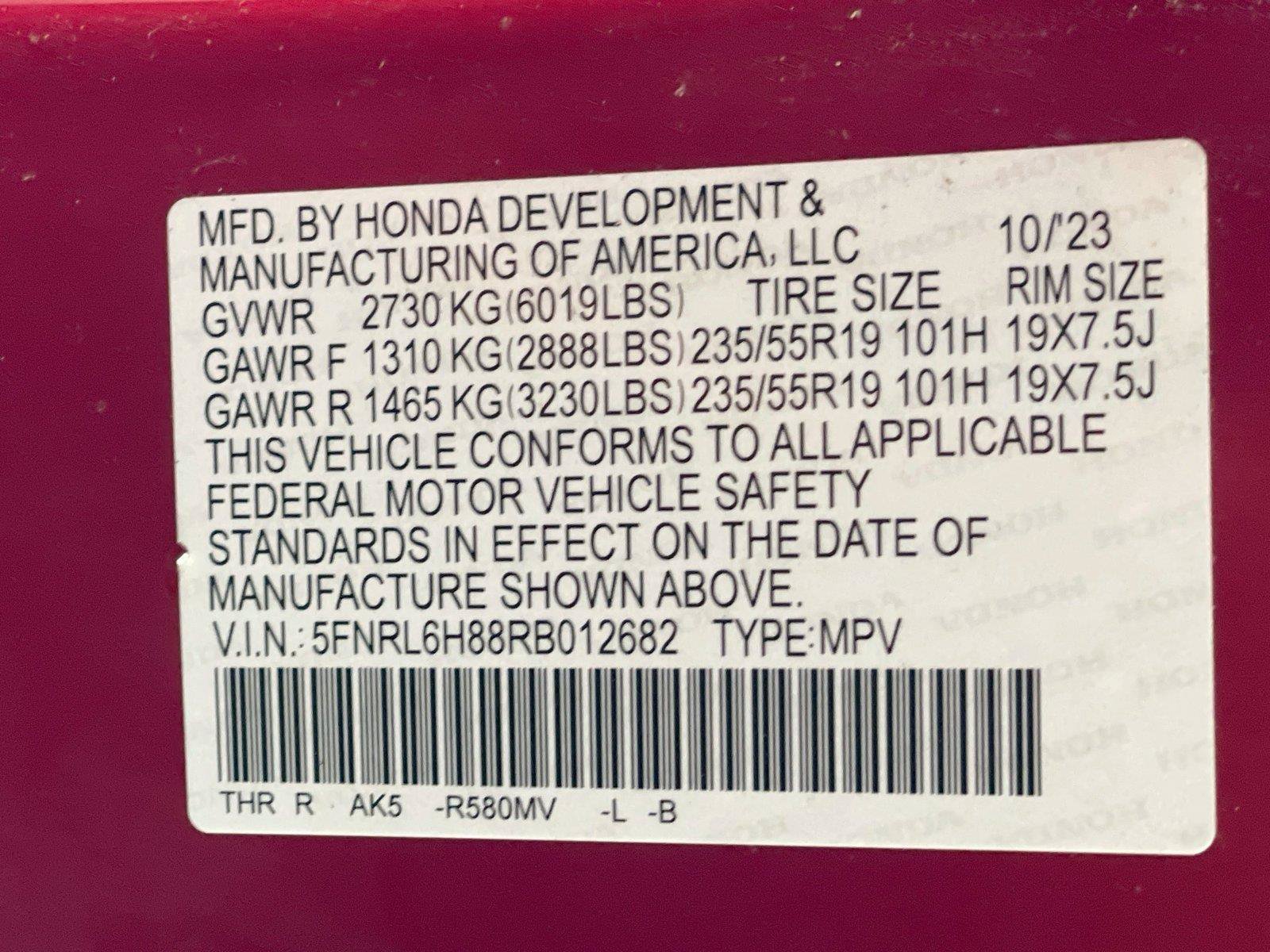 Certified 2024 Honda Odyssey Touring image 35