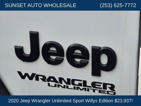Used 2020 Jeep Wrangler Unlimited Sport AWD/4WD image 28