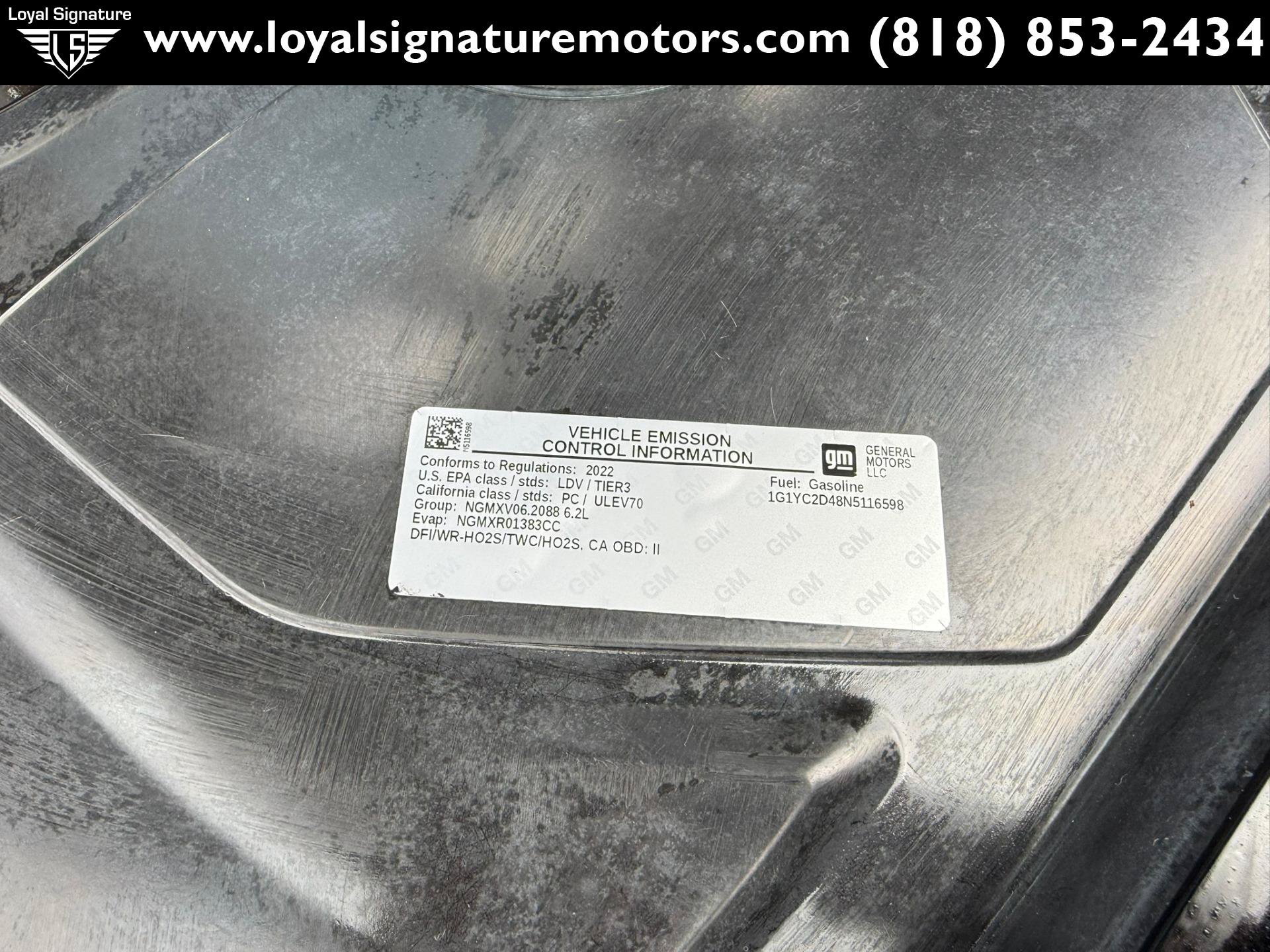 Used 2022 Chevrolet Corvette Stingray Premium Cpe w/ Z51 Performance Package RWD image 13